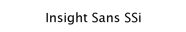 Insight Sans SSi font preview
