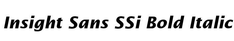 Insight Sans SSi Bold Italic font preview