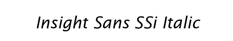 Insight Sans SSi Italic font preview