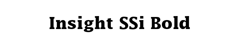 Insight SSi Bold font preview