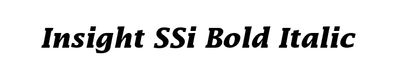 Insight SSi Bold Italic font preview
