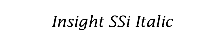 Insight SSi Italic font preview