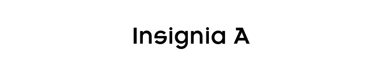 Insignia A font preview
