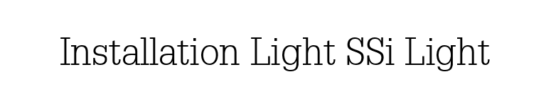 Installation Light SSi Light font preview