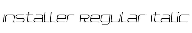 Installer Regular Italic font preview