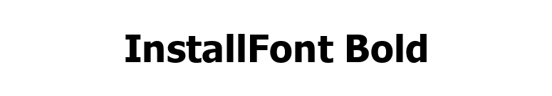 InstallFont Bold font preview