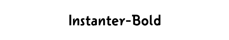 Instanter-Bold font preview