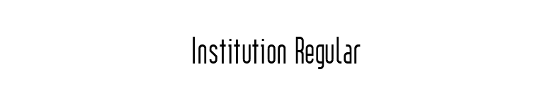 Institution Regular font preview