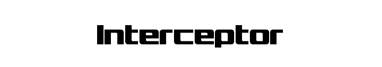 Interceptor font preview