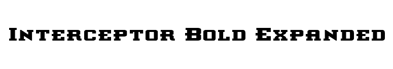 Interceptor Bold Expanded font preview