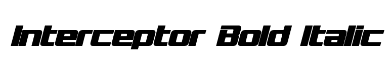 Interceptor Bold Italic font preview