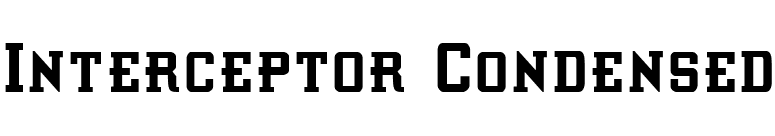 Interceptor Condensed font preview