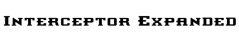 Interceptor Expanded font preview