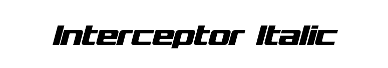 Interceptor Italic font preview