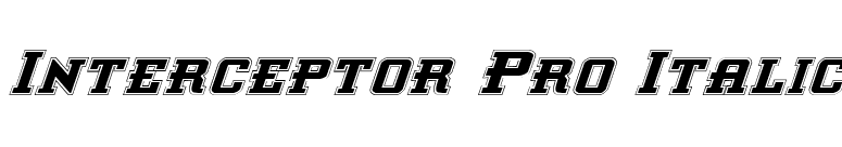 Interceptor Pro Italic font preview