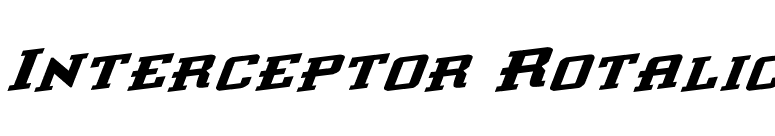 Interceptor Rotalic font preview