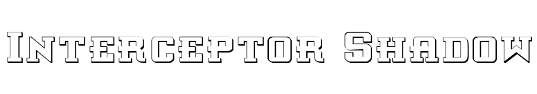 Interceptor Shadow font preview