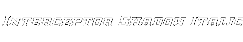 Interceptor Shadow Italic font preview