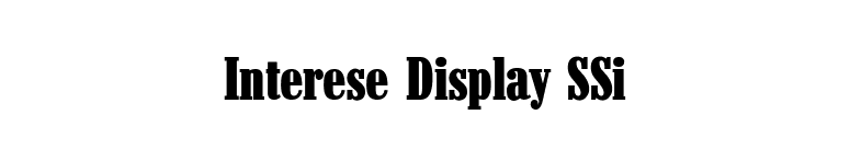 Interese Display SSi font preview