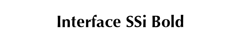 Interface SSi Bold font preview