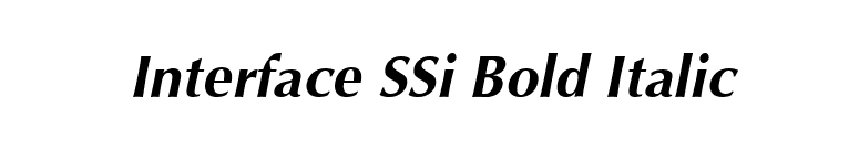 Interface SSi Bold Italic font preview