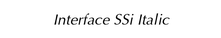 Interface SSi Italic font preview