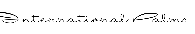 International Palms font preview