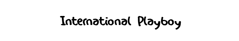International Playboy font preview