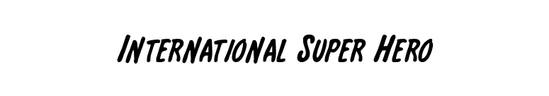 International Super Hero font preview