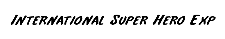 International Super Hero Exp font preview
