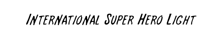 International Super Hero Light font preview