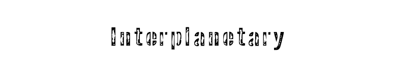 Interplanetary font preview