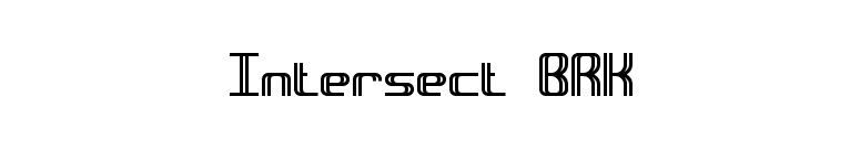 Intersect BRK font preview
