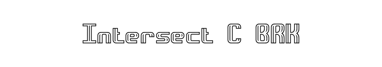 Intersect C BRK font preview