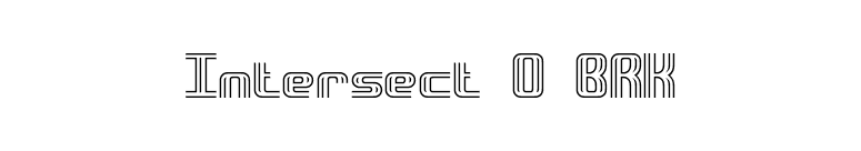 Intersect O BRK font preview