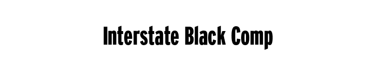 Interstate Black Comp font preview