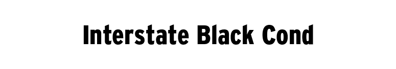 Interstate Black Cond font preview