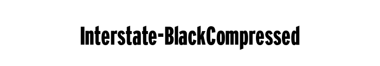 Interstate-BlackCompressed font preview