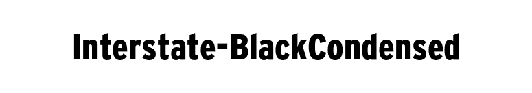 Interstate-BlackCondensed font preview