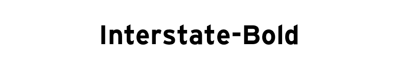 Interstate-Bold font preview