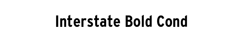 Interstate Bold Cond font preview