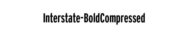 Interstate-BoldCompressed font preview