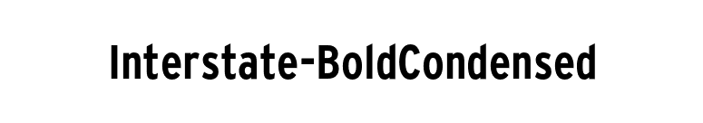 Interstate-BoldCondensed font preview