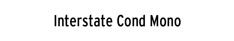 Interstate Cond Mono font preview