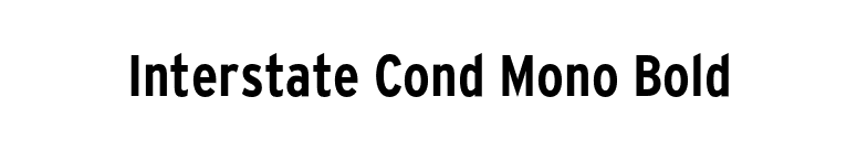Interstate Cond Mono Bold font preview