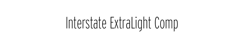 Interstate ExtraLight Comp font preview