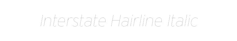 Interstate Hairline Italic font preview