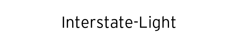 Interstate-Light font preview