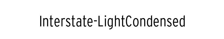 Interstate-LightCondensed font preview