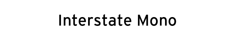 Interstate Mono font preview